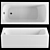 Riho Milano 150x70 Acrylic Bathtub 3D model small image 1