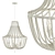 Safavieh Elanie Pendant - Corona 7 3D model small image 1