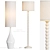 Elegant Ceramic Asymmetry Floor Lamp 3D model small image 1