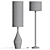 Elegant Ceramic Asymmetry Floor Lamp 3D model small image 5