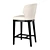 Elegant La Salle Barstool 39"H 3D model small image 3