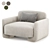 Bouclé Armchair Balzac Paris 3D model small image 1