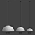 Sustainable Half-Sphere Pendant Light 3D model small image 2