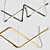 Sleek LED Linear Suspension Light 3D model small image 1