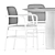 Timeless Bent Chairs and Royal Table 3D model small image 5