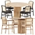 Timeless Bent Chairs and Royal Table 3D model small image 6