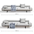 Flexform Wing 2-Seater Sofa 3D model small image 3