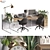 Modern Home Office Work Desk 3D model small image 1