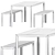Scandinavian Areal Table Set 3D model small image 4