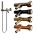 Stella Charm Wall-Mount Tub Mixer 3D model small image 1
