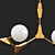 Ethereal Beanstalk Glass Chandelier 3D model small image 2