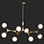 Ethereal Beanstalk Glass Chandelier 3D model small image 3