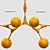 Ethereal Beanstalk Glass Chandelier 3D model small image 4