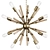 Radiant Brass Sputnik Chandelier 3D model small image 1