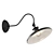 Gracie Oaks Black Armed Sconce 3D model small image 2