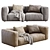 Stylish Sofa Marechiaro by Arflex 3D model small image 2