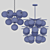 Luxury Crystal Chandelier Set 3D model small image 3