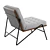 Modern Marled Lounge Chair 3D model small image 3