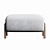 Modern Upholstered Fabric Footstool 3D model small image 3