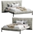 Elegant Minimalist Tufte Bed 3D model small image 1