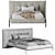 Elegant Minimalist Tufte Bed 3D model small image 2