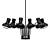 Elegant Six Arm Ceiling Light 3D model small image 1