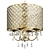 Elegant Gold Crystal Chandelier 3D model small image 1