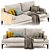 Sophisticated Bellport 2-Seater Sofa 3D model small image 2