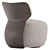 Modern Elegance Armchair Collection 3D model small image 4