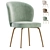 Modern Upholstered Dining Chair Set 3D model small image 3
