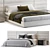 Modern Bed Frame with Mattress 3D model small image 1