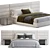 Modern Bed Frame with Mattress 3D model small image 3