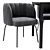 Modern Dining Chair and Table 3D model small image 3