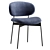 Modern Upholstered Chair in Millimeters 3D model small image 1