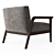 LEMA TARSIA Wooden Lounge Chair 3D model small image 2