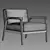 LEMA TARSIA Wooden Lounge Chair 3D model small image 4