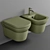 Nuie Clara Wall Hung Toilet 3D model small image 3