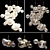 Bubble Pendant Light Trio Set 3D model small image 3