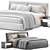 Elegant Modern Bend Sofa 3D model small image 1