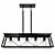 Modern 5-Light Kitchen Pendant 3D model small image 1