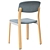 Modern Stackable Wooden Chair Nate 3D model small image 2