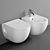 Modern Rimless Wall Hung Toilet 3D model small image 1