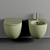 Modern Rimless Wall Hung Toilet 3D model small image 3