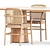 Minimalist Bent Chair and POV Table 3D model small image 2