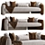 Sleek Candelaria Contemporary Sofa 3D model small image 1