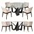 Elegant Skorpio Dining Set 3D model small image 1