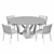 Elegant Skorpio Dining Set 3D model small image 5