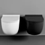 Sleek Black Rimless Wall Toilet 3D model small image 2