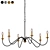 Elegant Ableton 6-Light Chandelier 3D model small image 4