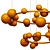 Elegant IONA Glass Metal Chandelier 3D model small image 5